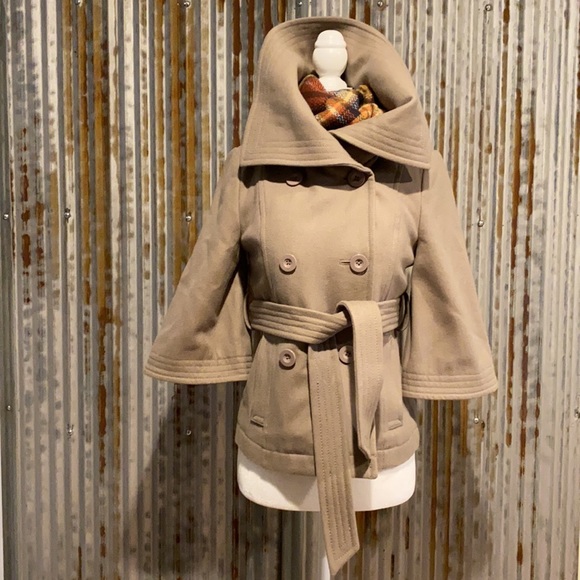 Old Navy 3/4 Sleeve Double-breasted Belted Pea Coat - Picture 2 of 6